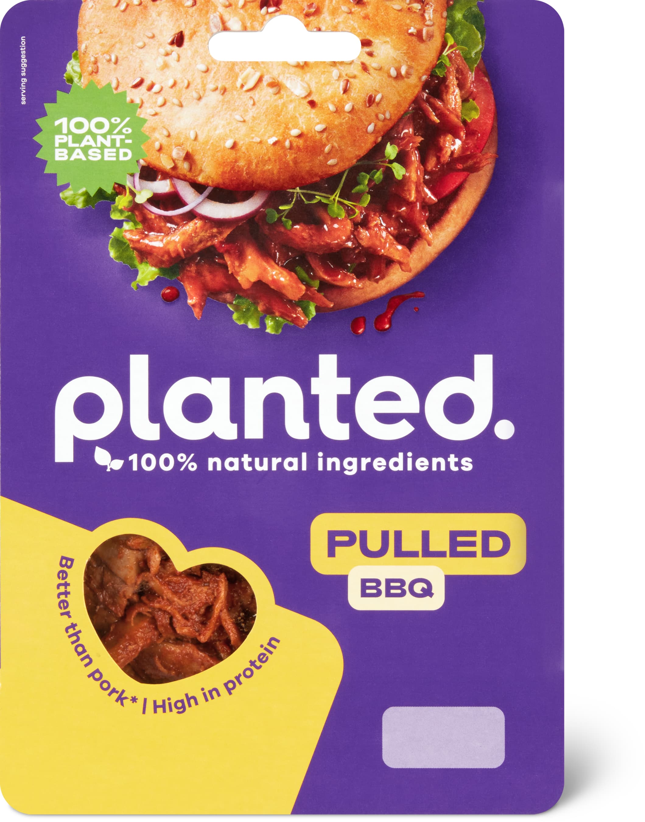 Planted Vegane Alternative zu Geschnetzeltem pulled BBQ 180g